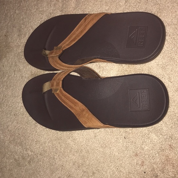 mens real leather flip flops